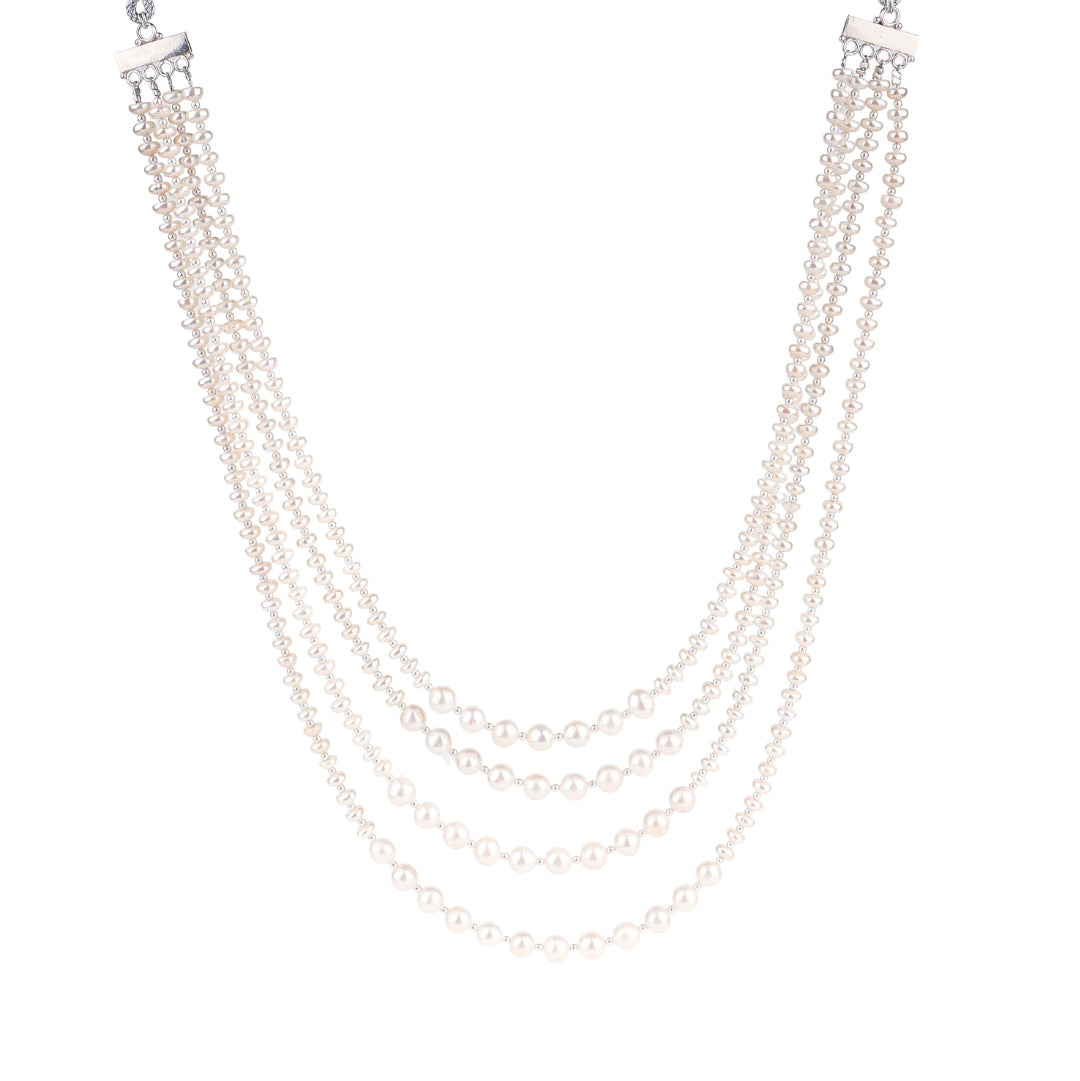 Luxe Necklace - Layered Fresh Water Pearls