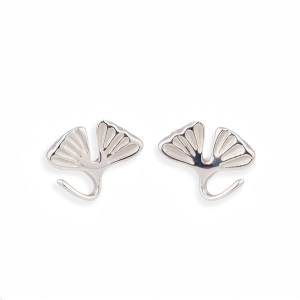 Ginkgo Leaf Stud | 92.5 Silver