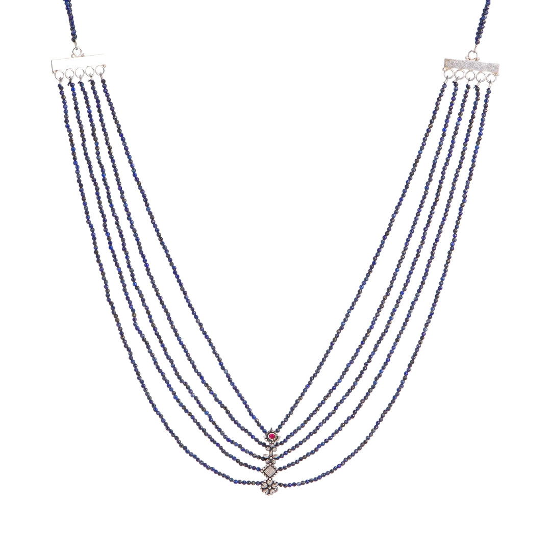 Lapis Luzuli Multicharm Necklace