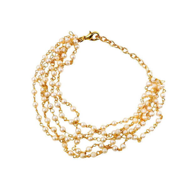 22K gold-plated fashion bracelet front view featuring an elegant design and premium 22K gold-plated finish