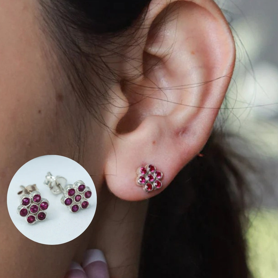 Silver Zircon Pink Kudi (Setting)
