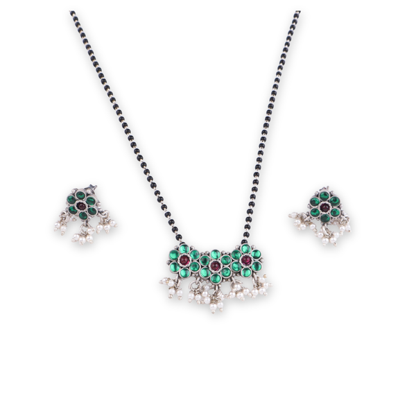 Bageecha Green kudi mangalsutra set
