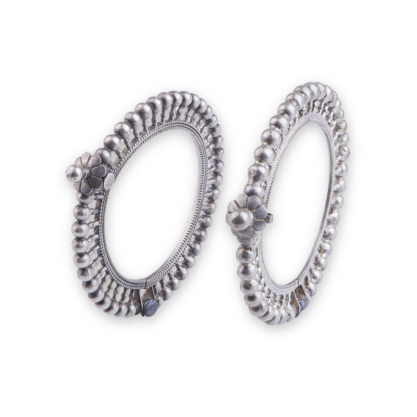 Antique Silver Bangles (Pair)