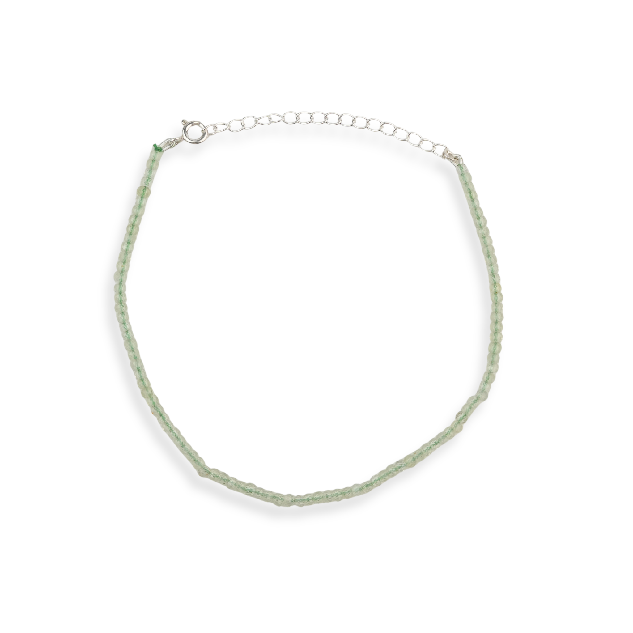Peridot Silver Anklet (Project Handmade)