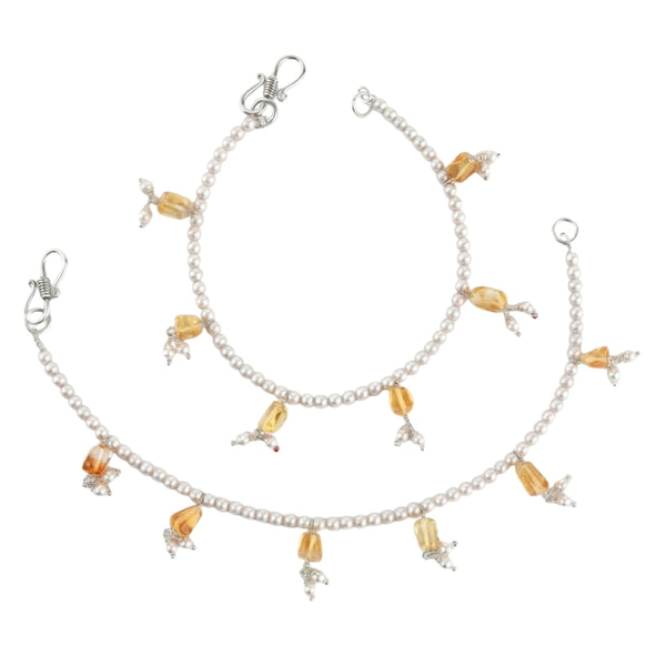 Pearls and Citrine Silver Vel (Project Handmade)