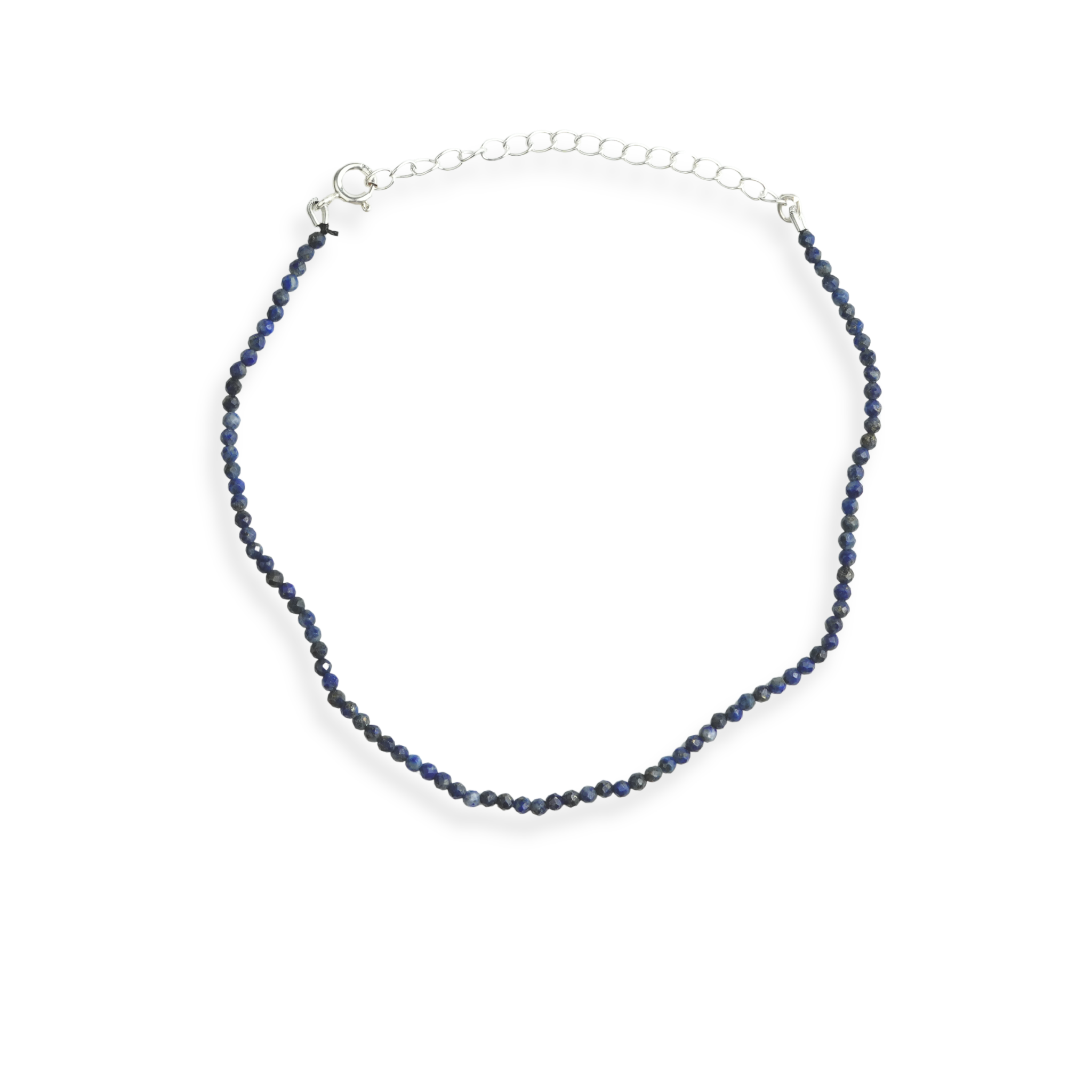 Lapis Lazuli Silver Anklet (Project Handmade)
