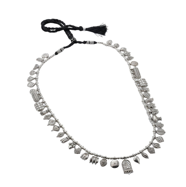 The Aadyaa Saaj (Shiny Silver, Sarmanee Beads) (Made to Order)