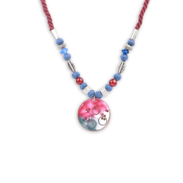 Glass Bead & Pipe Necklace