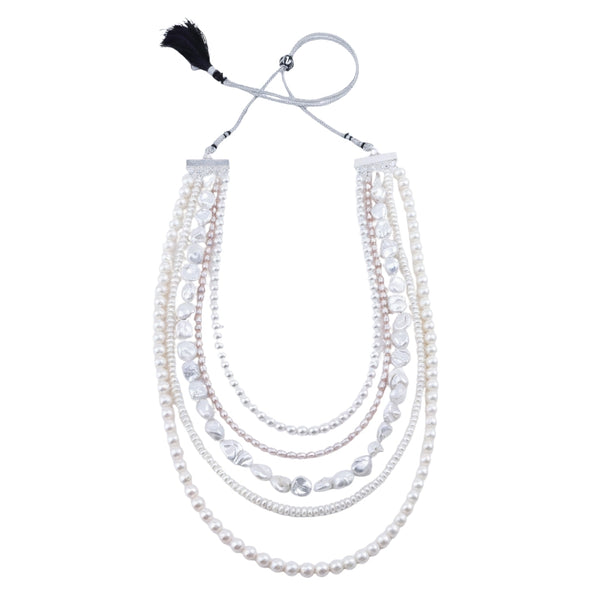 Luxe Necklace - Fresh Water, Boroque and Rice Pearls