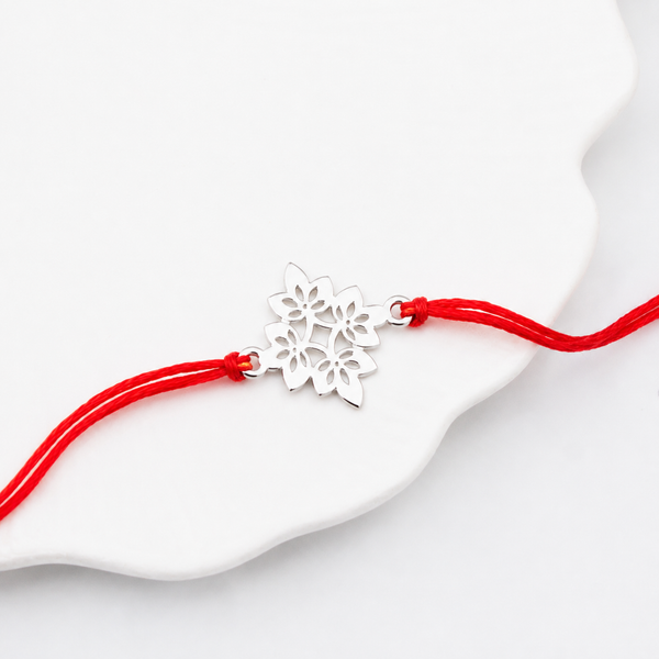 Silver Laser cut Rakhi