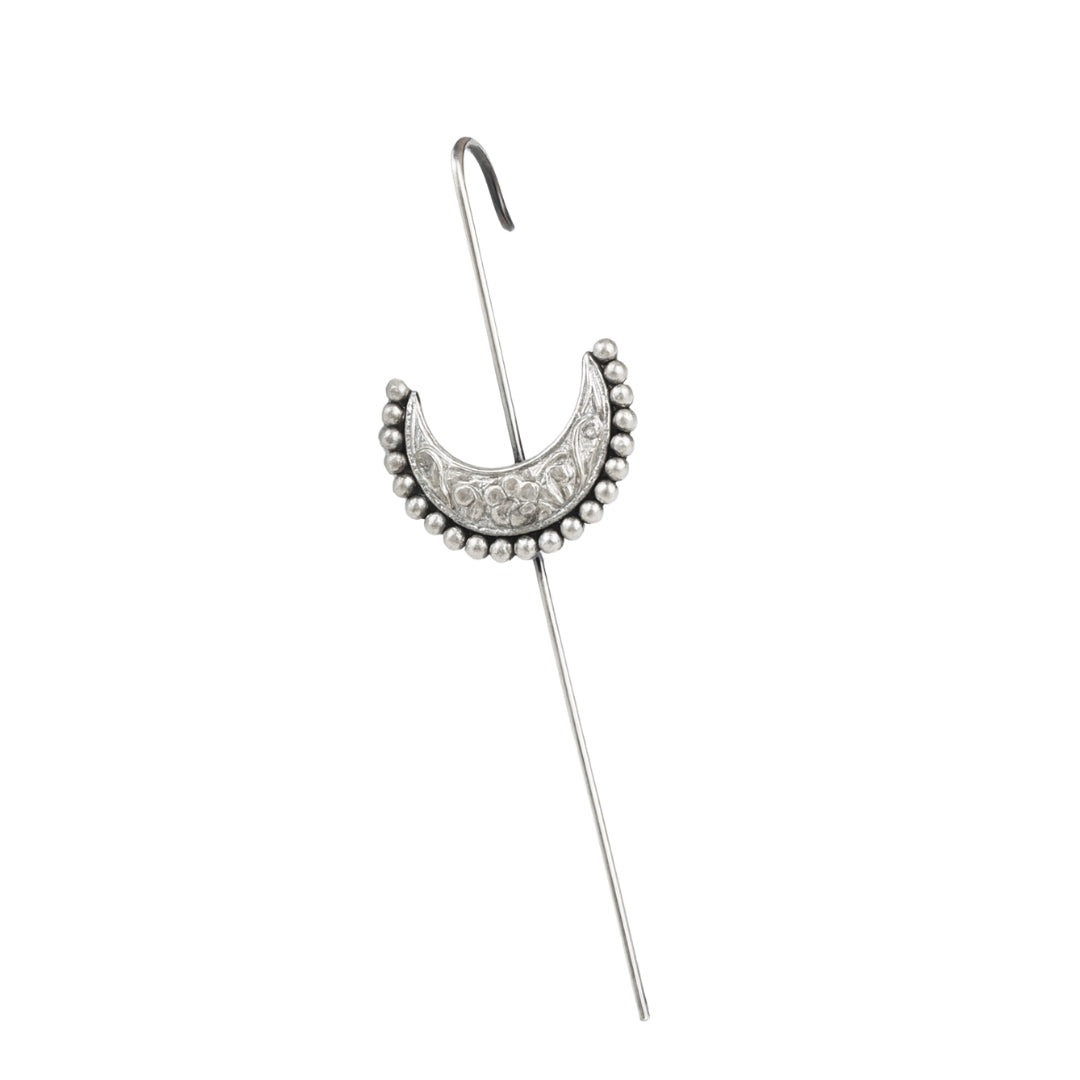 Silver Chandrakor Single Earcuff