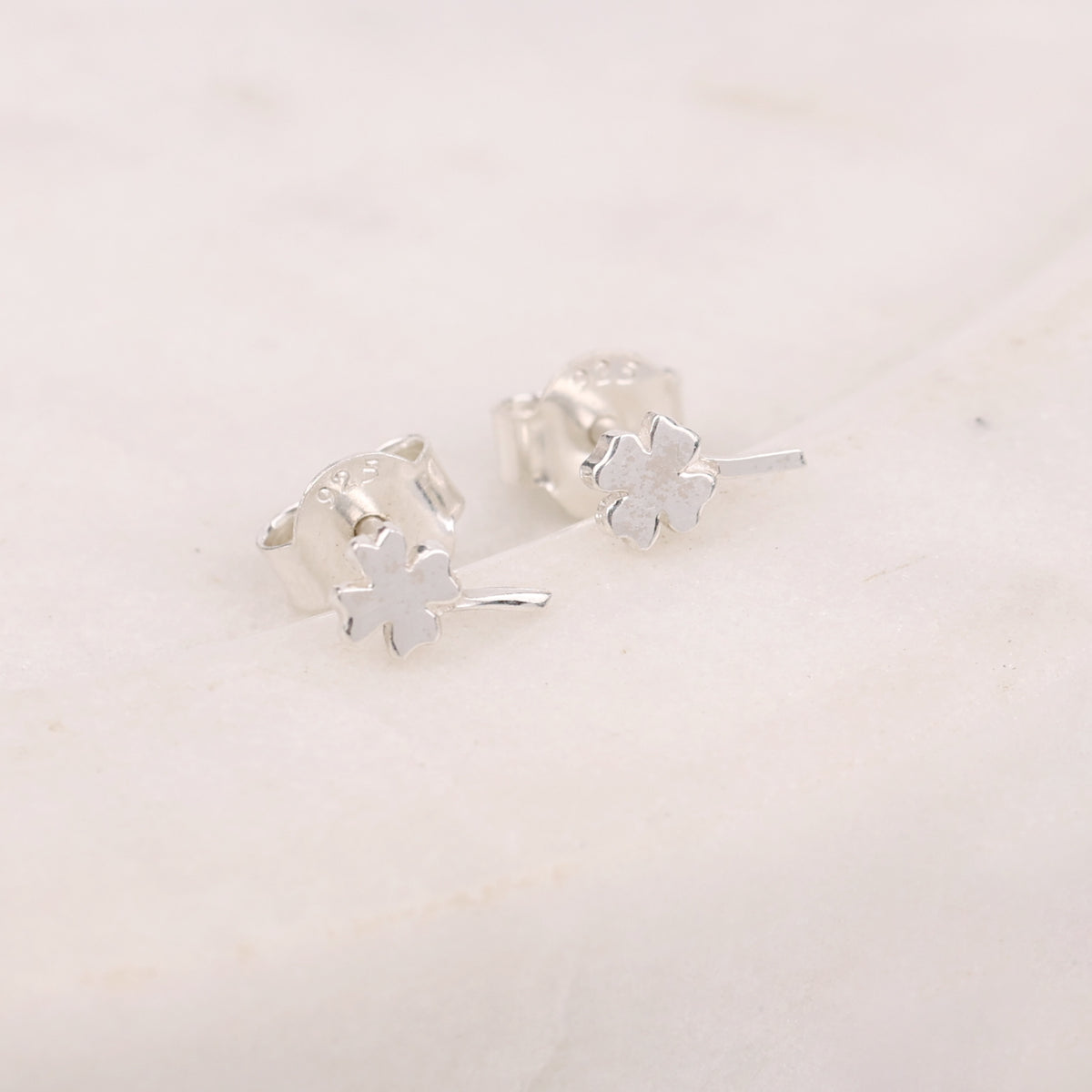 Silver Clover Leaf Stud | 92.5 Silver