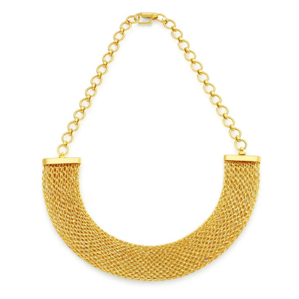 Gold plated silver choker necklace for jewelry and accessories