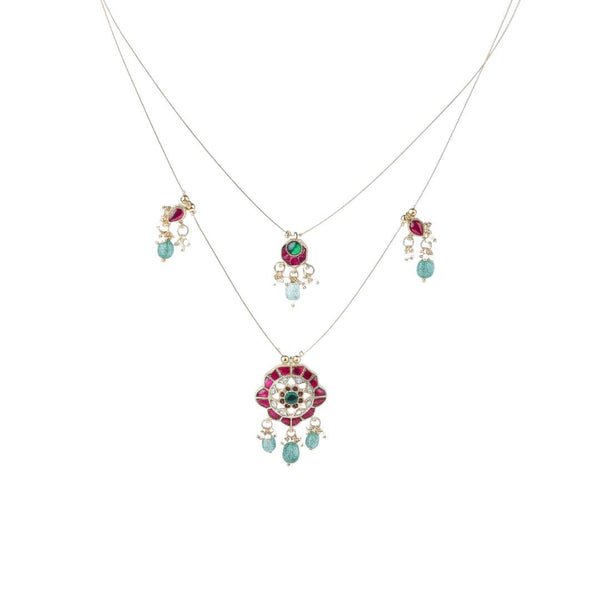 22K Gold Plated Fashion Necklace front view featuring an elegant design and premium 22K gold-plated finish
