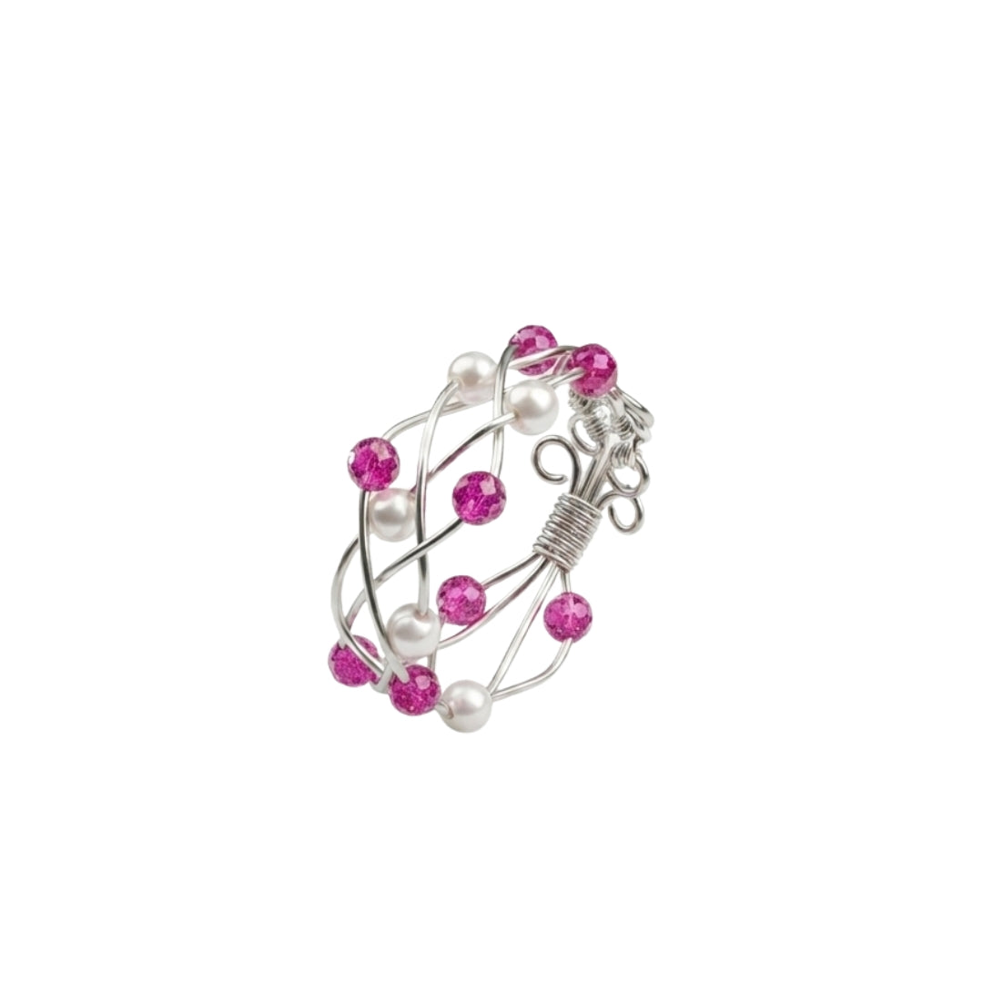 Ruby & Pearl Twisted Ring (Project Handmade)