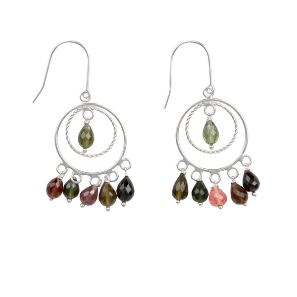 Tourmaline Chandbali Earrings (Project Handmade)