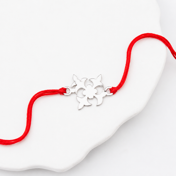 Silver Laser cut Rakhi