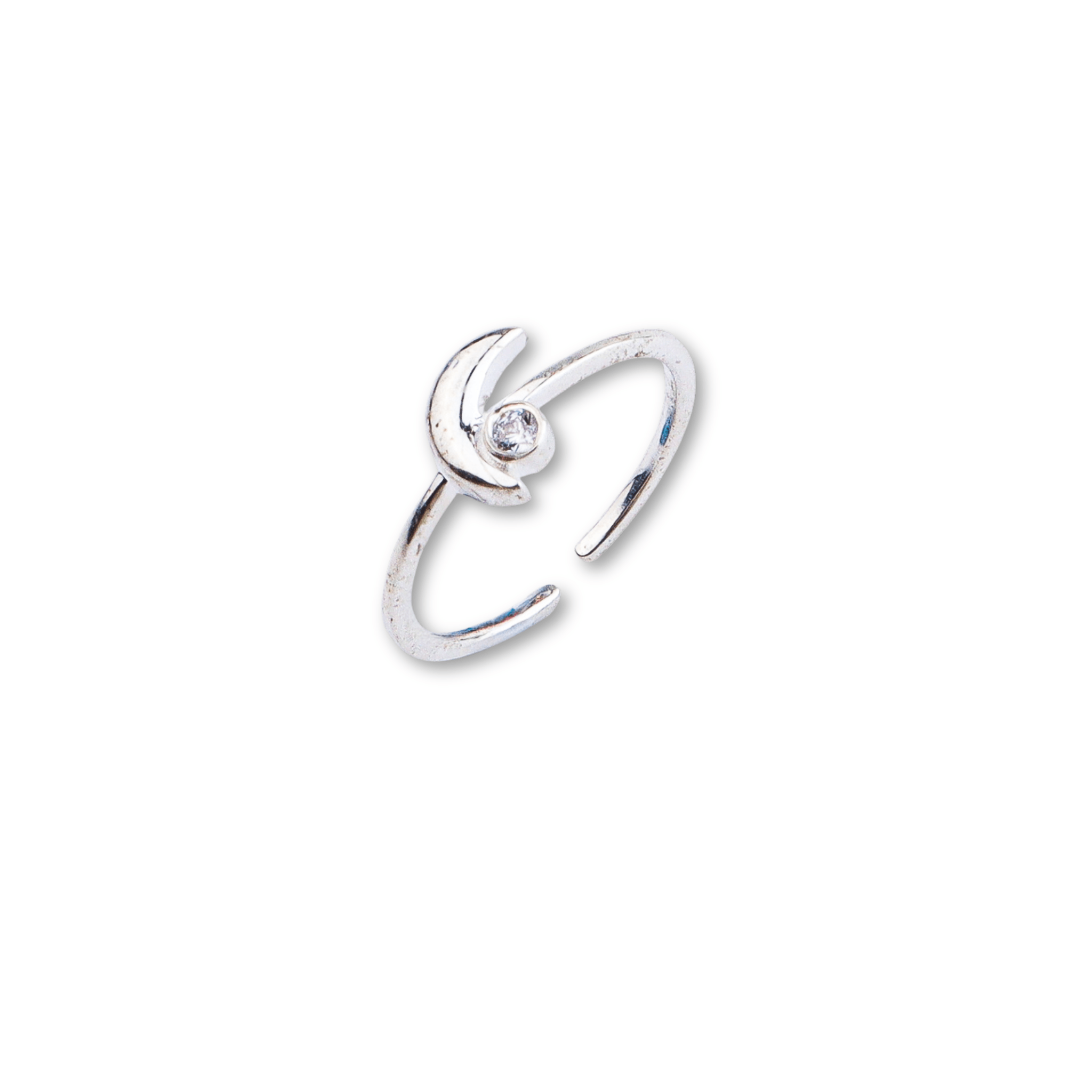 Sterling silver ring with a small gemstone