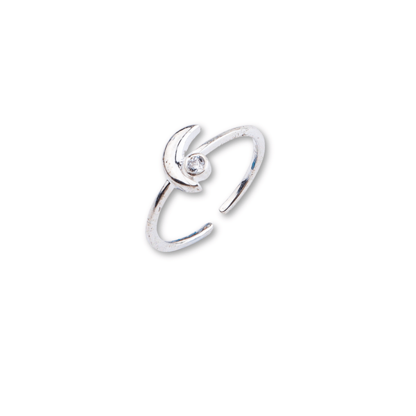 Sterling silver ring with a small gemstone