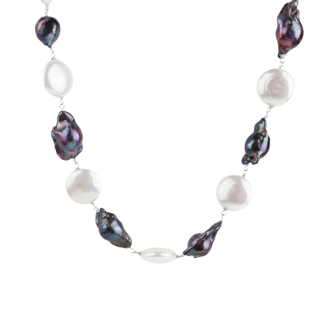 Pearl Silver Ganthan Necklace
