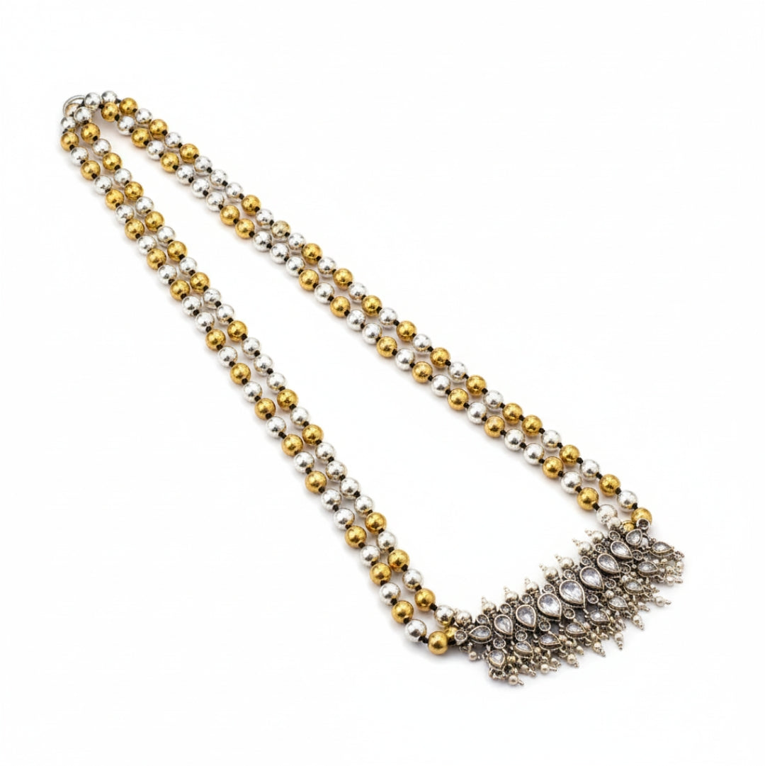 Swarna Rajat Dual Tone Silver Tanmani (9 leaf)