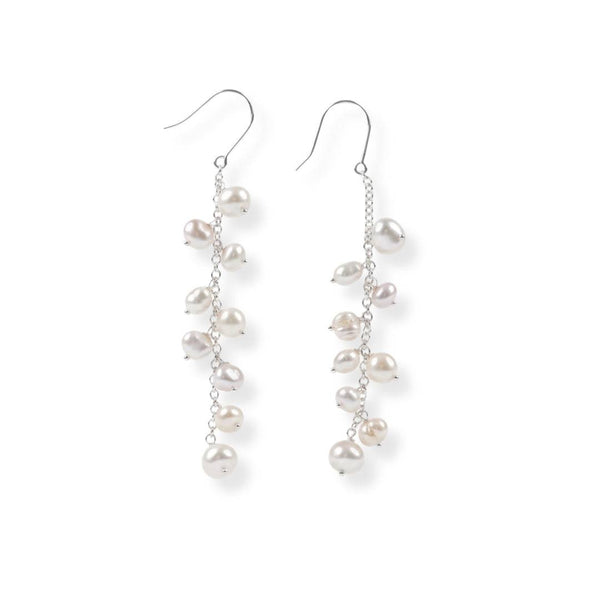 Freshwater Pearl Wine Earrings in 92.5 sterling silver