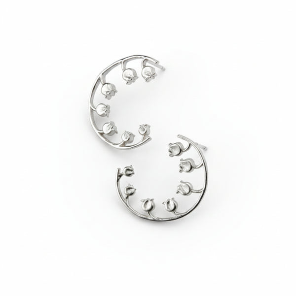 Silver Lily of the Valley Earring