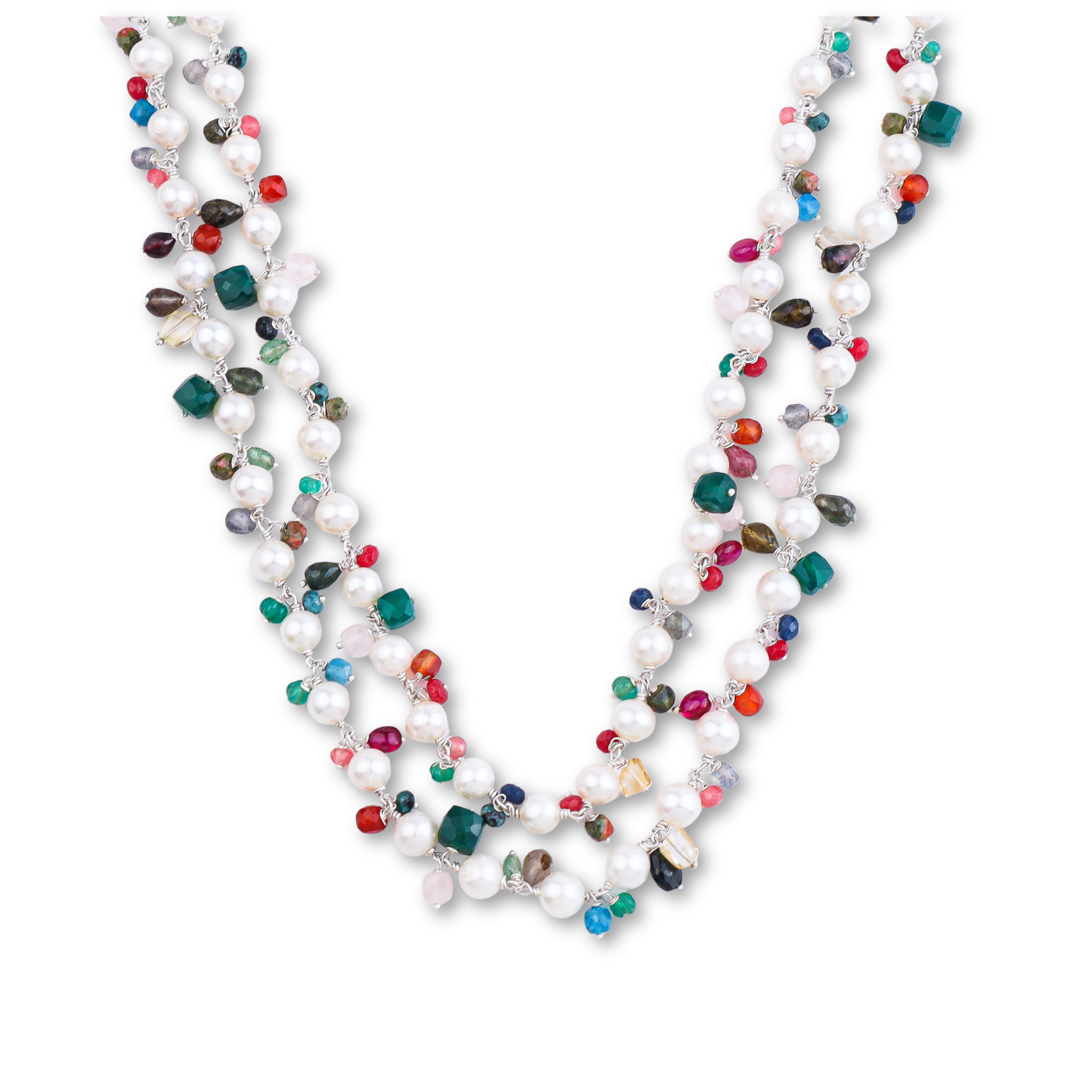 Two-Layer Freshwater Pearl Multicolour Necklace