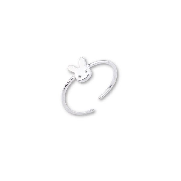 Sterling silver bunny ring