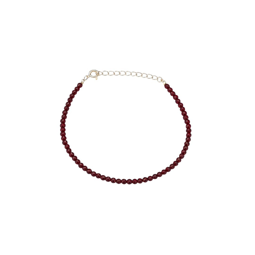 Anklet with garnets