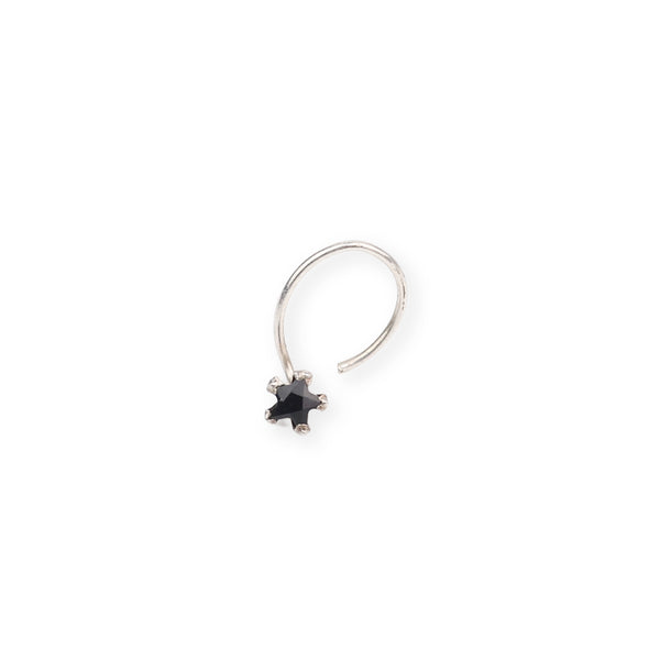 Black CZ Nose Pin - Small (Pierced)
