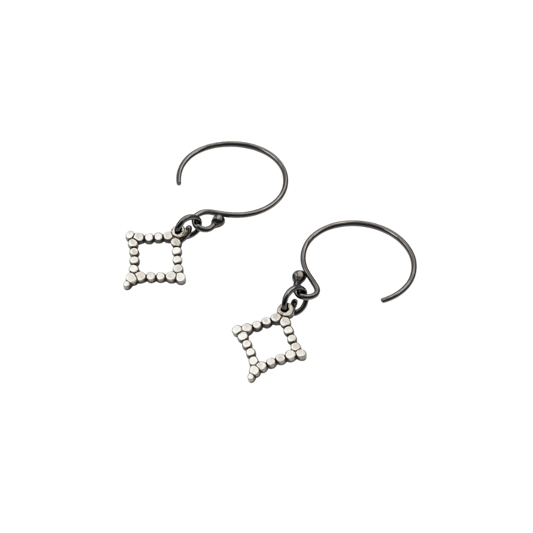 Silver Square Dangler Earring