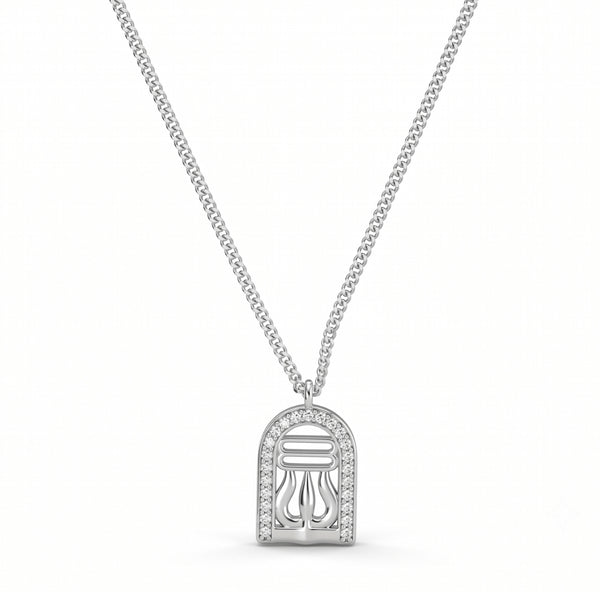 Silver Shivling Pendant Necklace