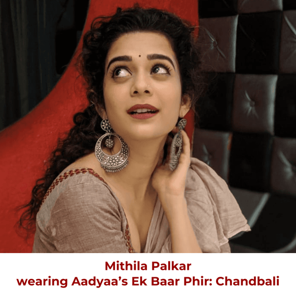 Chandbali (Mithila) | 92.5 silver earring | Size : large