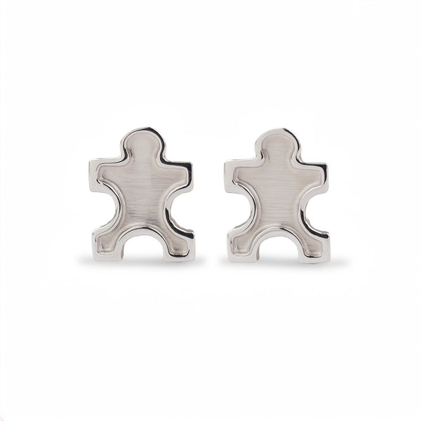 Jigsaw Puzzle Stud | 92.5 Sterling Silver