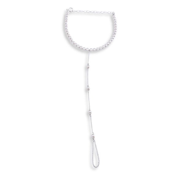 Elegant Pearl Hand Chain Bracelet