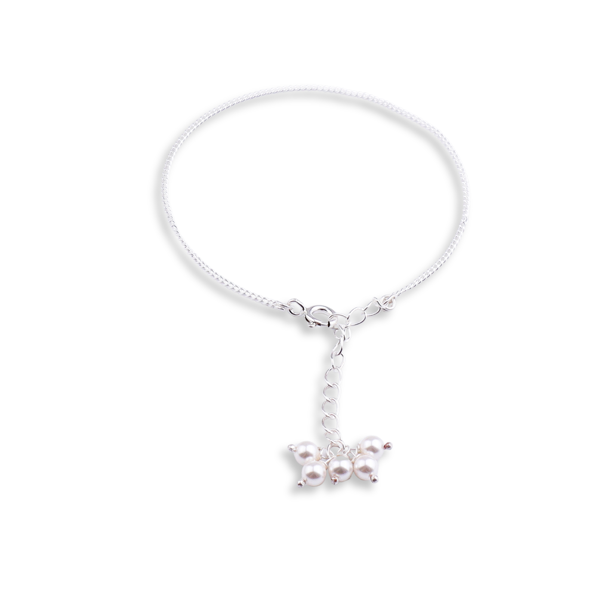 Pearl Chain Bracelet with Pearl Bunch