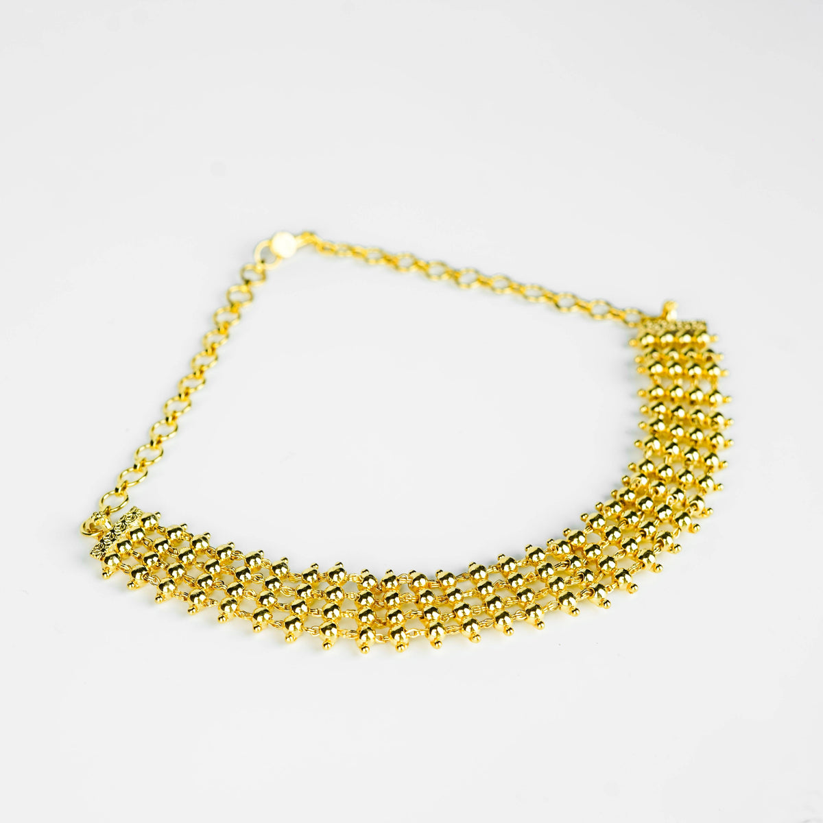 Gold plated silver choker necklace for jewelry accessories