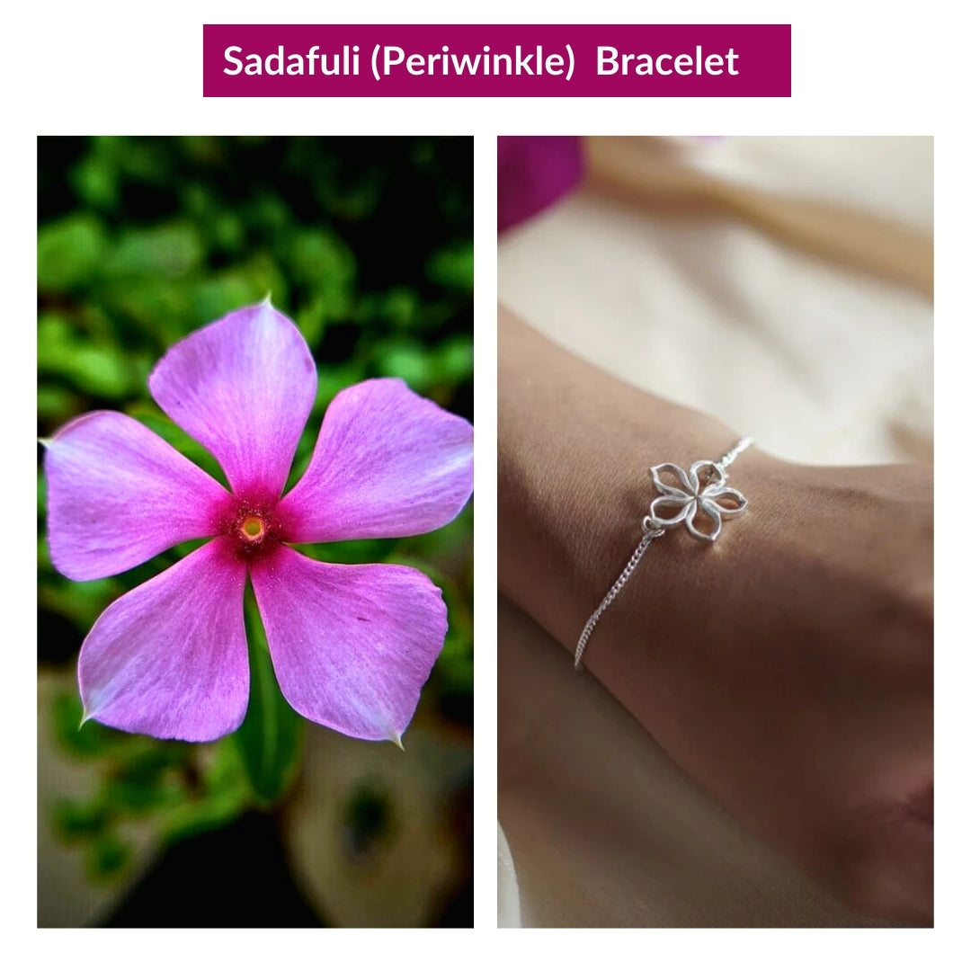Sadafuli (Periwinkle) Silver Bracelet