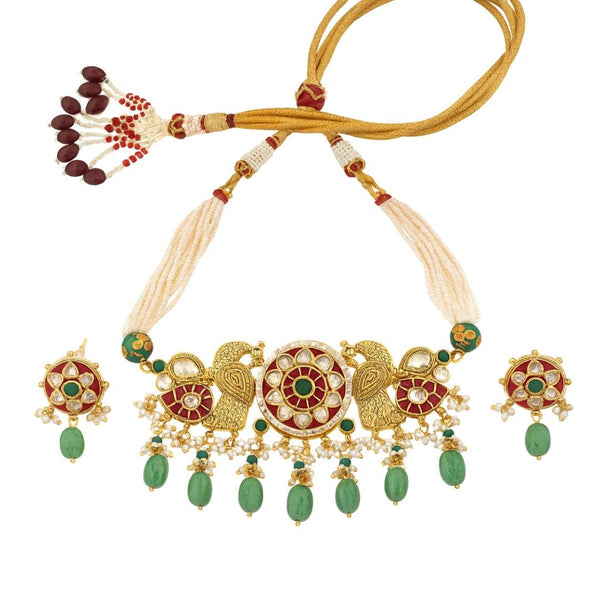 22K Gold-Plated Fashion Set front view featuring an elegant coordinated design and premium 22K gold-plated finish
