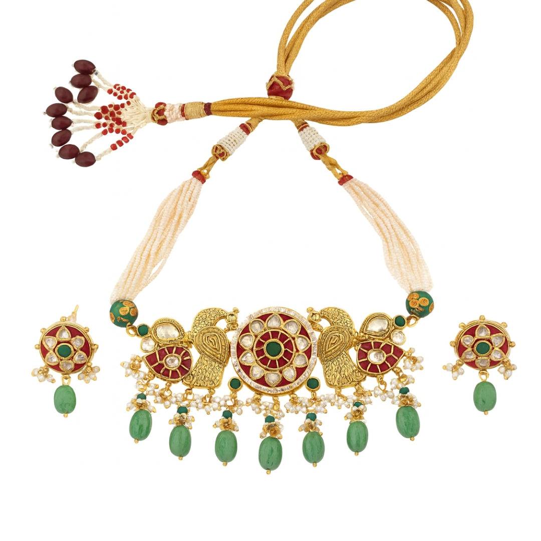 22K Gold Plated Fashion Set front view featuring an elegant coordinated design and premium 22K gold-plated finish