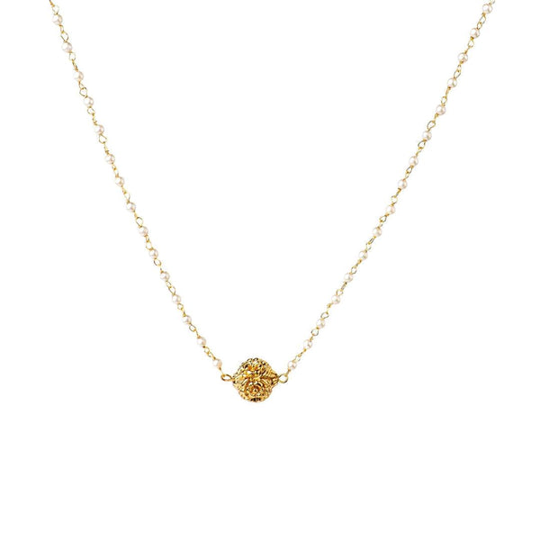 22K Gold-Plated Fashion Necklace front view featuring an elegant design and premium 22K gold-plated finish