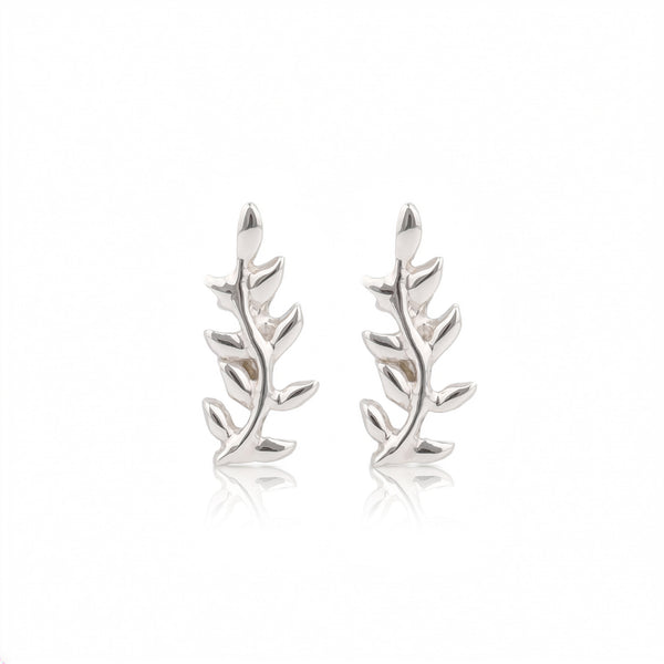 Dainty Leaf Studs | 92.5 Silver