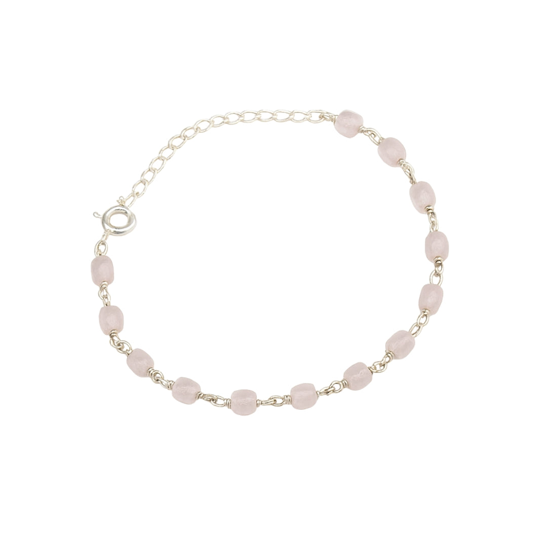 Silver Rose Cord Ganthan Bracelet