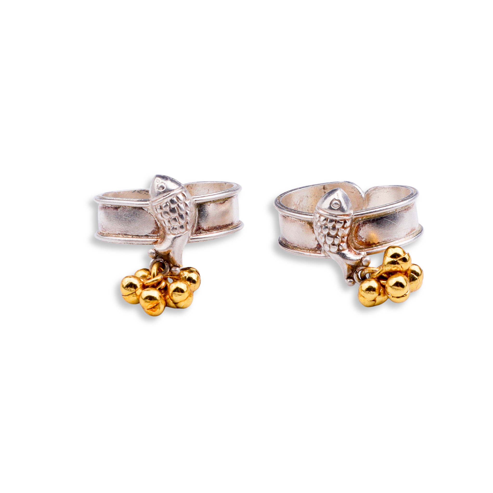 Swarna Rajat | Masoli (Fish) Toe Ring | 92.5 Silver (Made to Order)
