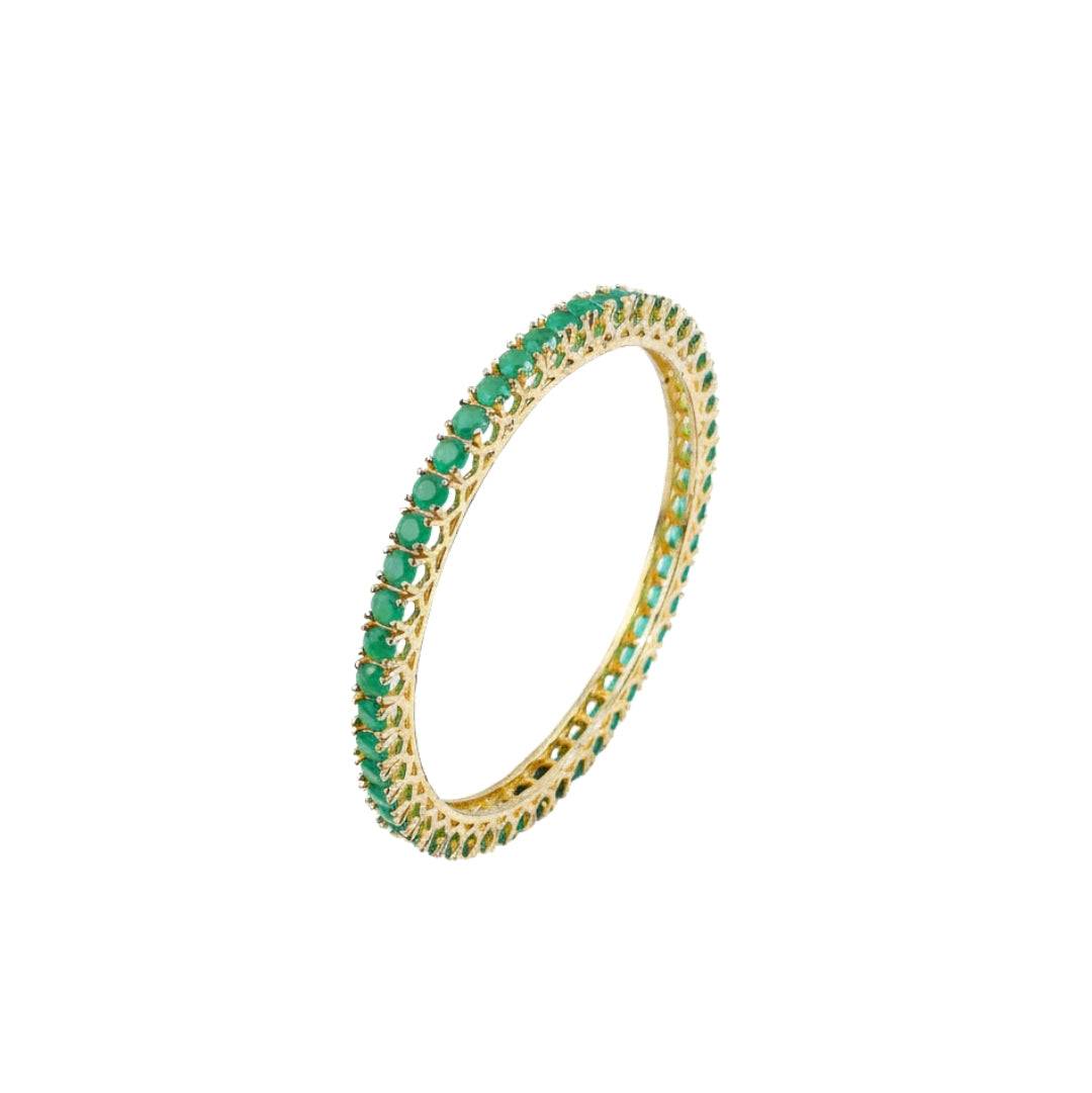 22K Gold-Plated Fashion Bangle (Single) front view featuring an elegant design and premium gold-plated finish