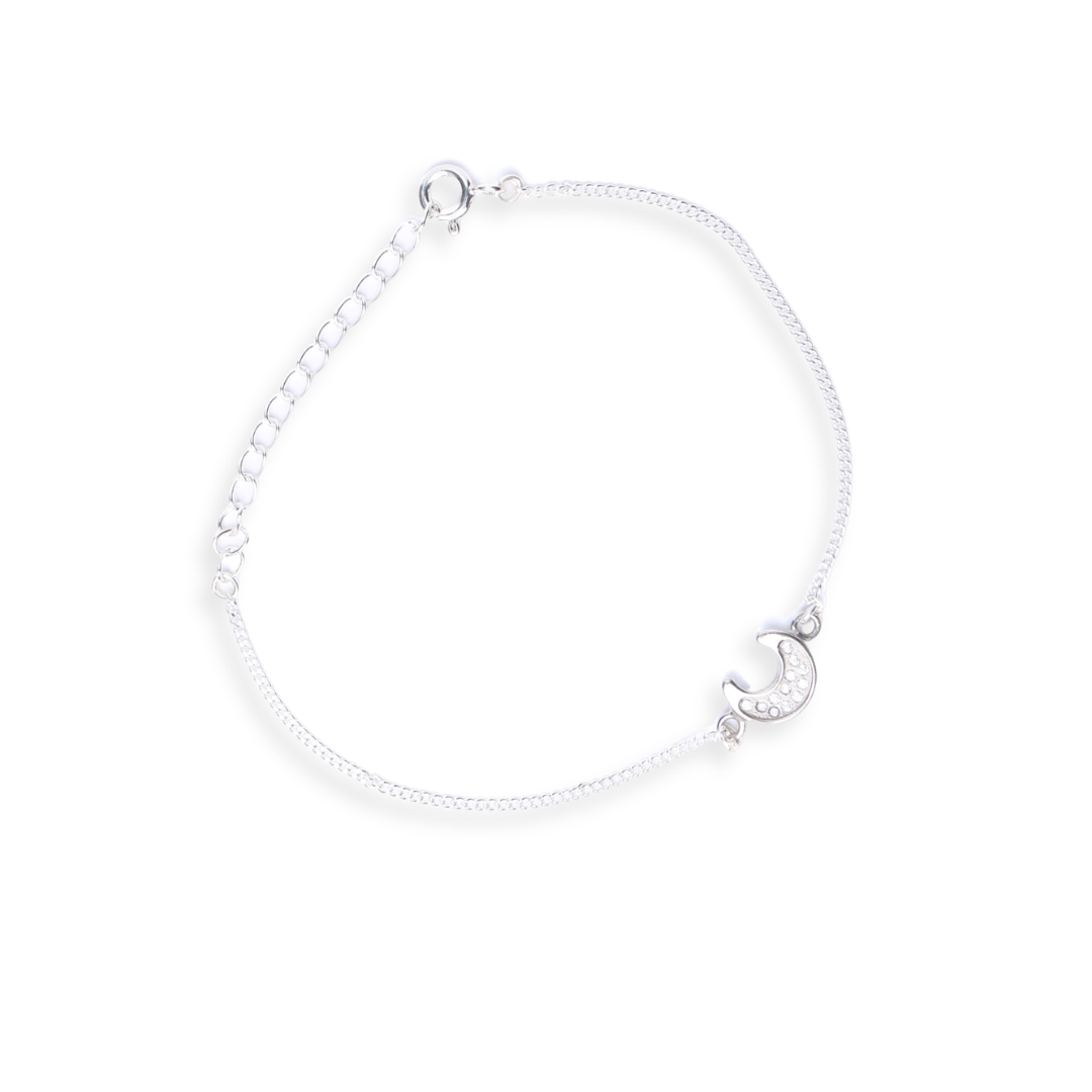 CZ Moon Chain Bracelet