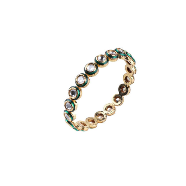 22K Gold Plated Fashion Bangle (Single) front view featuring an elegant design and premium 22K gold-plated finish