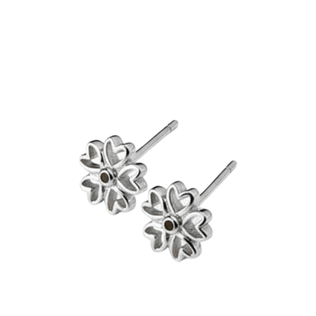 Silver Phlox Flower Studs | 92.5 Silver
