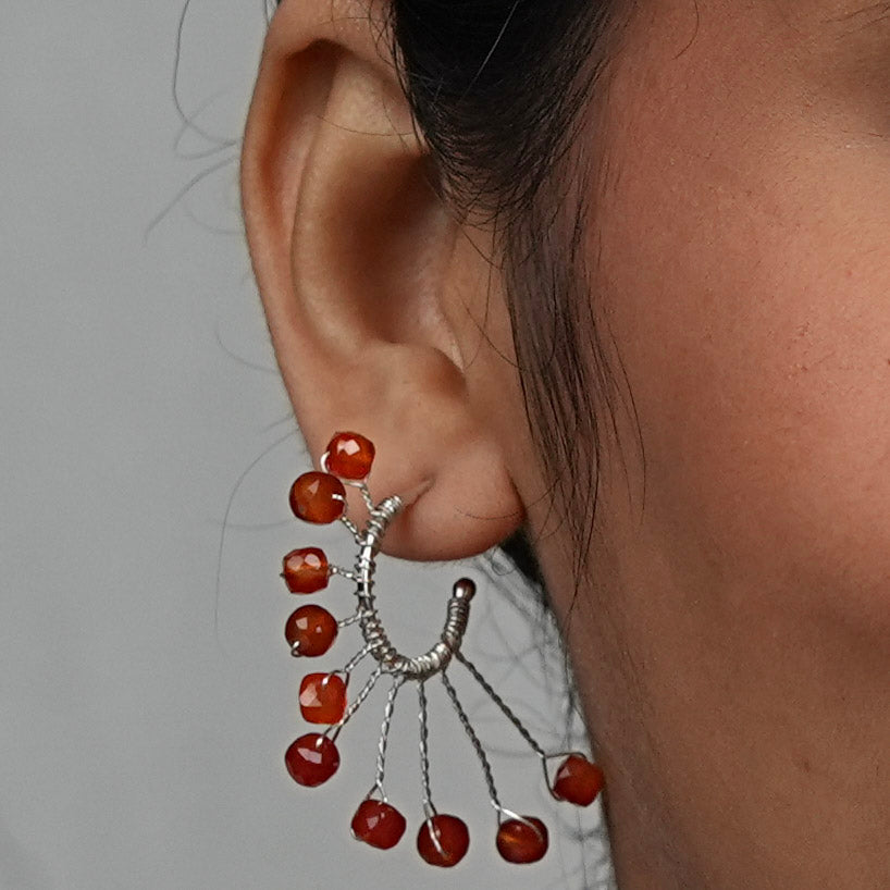 Carnelian Hoops (Project Handmade)